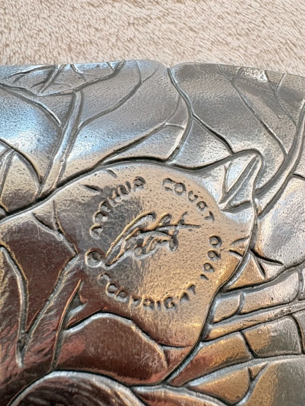 Arthur Court Bunnies Silver Aluminum Tray